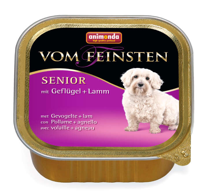 animonda Hunde-Nassfutter Senior Geflügel + Lamm